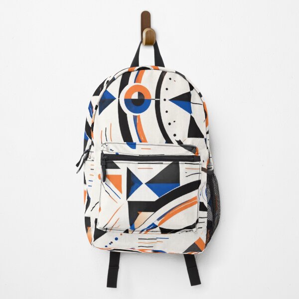Item preview, Geometric Abstract Mandala in Orange, Blue, and Black designed and sold by 21degrees-club.