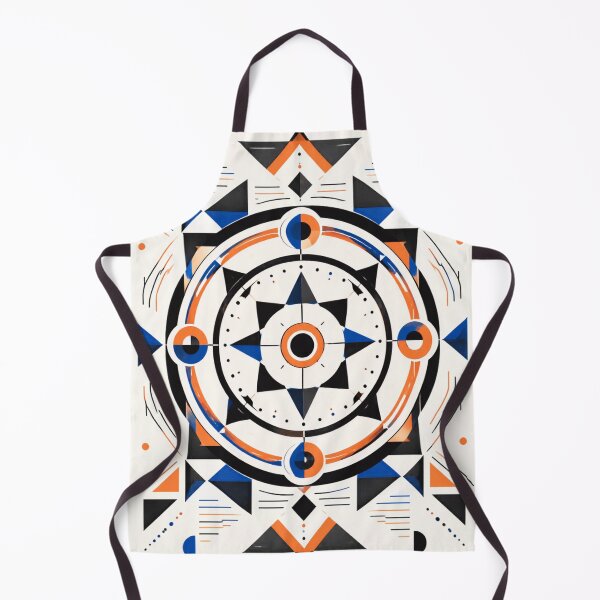Item preview, Geometric Abstract Mandala in Orange, Blue, and Black designed and sold by 21degrees-club.