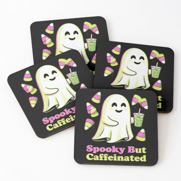 Item preview, Spooky But Caffeinated Cute Ghost Iced Matcha Pastel Halloween Shirt designed and sold by TeNovaStudio ⭐⭐⭐⭐⭐.