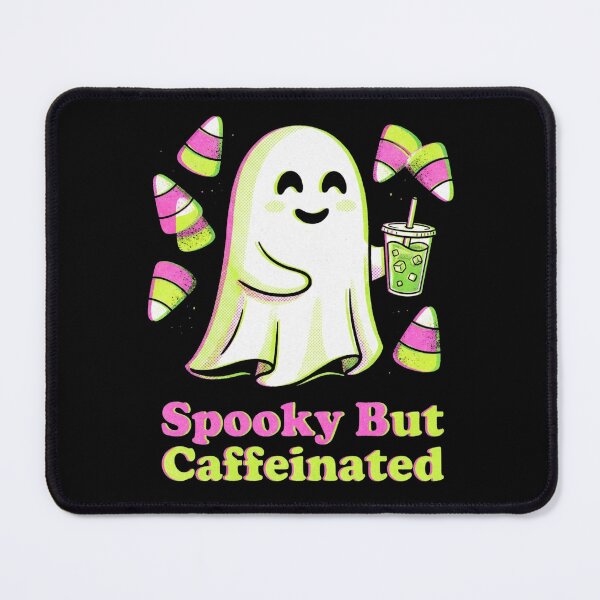 Item preview, Spooky But Caffeinated Cute Ghost Iced Matcha Pastel Halloween Shirt designed and sold by TeNovaStudio ⭐⭐⭐⭐⭐.