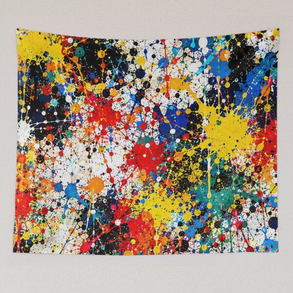 Item preview, Primary Spectrum Splatter Action Abstract Art designed and sold by THE SPLATTERED HAUS BY SAGE BANKS.