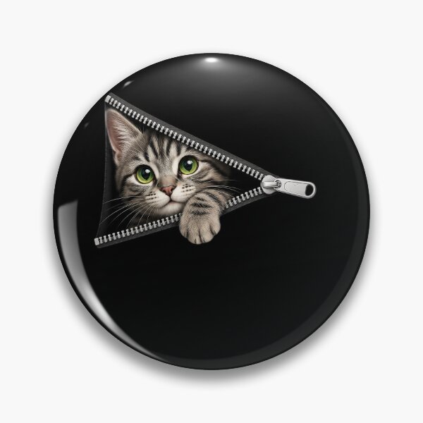 Item preview, Cute Kitten Peeking Zipper Cat Face designed and sold by M555888.