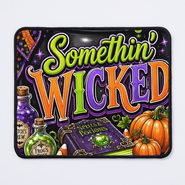 Item preview, Something Wicked Halloween Witch Cauldron Bat Cute Spooky Autumn Design designed and sold by Kruti Collection.