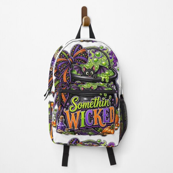 Item preview, Something Wicked Halloween Witch Cauldron Bat Cute Spooky Autumn Design designed and sold by Kruti Collection.