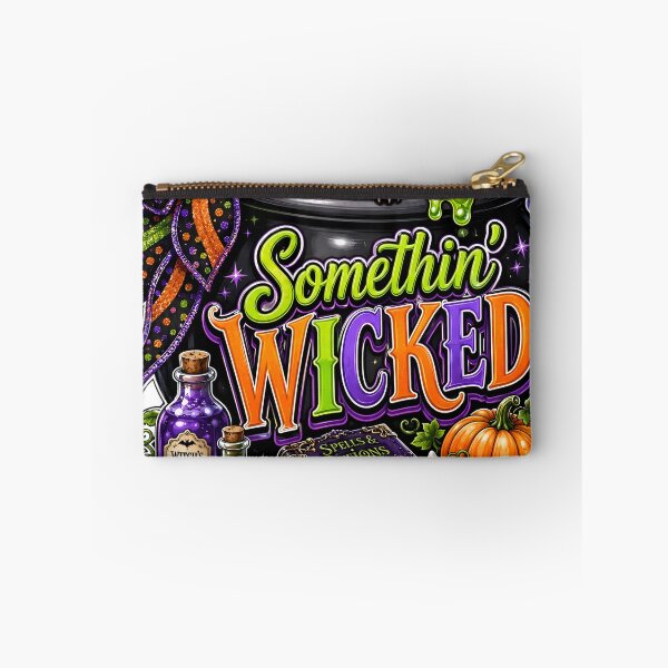 Item preview, Something Wicked Halloween Witch Cauldron Bat Cute Spooky Autumn Design designed and sold by Kruti Collection.