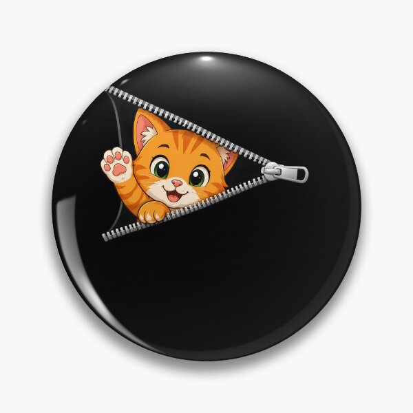 Item preview, Cute Kitten Peeking Zipper Cat Face designed and sold by M555888.