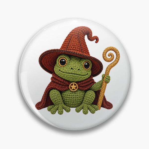 Item preview, Crochet Frog Wizard – Cute Fantasy Frog Mage designed and sold by Digital Culture Studio.