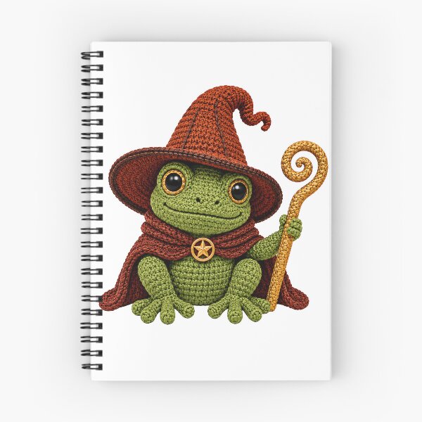 Item preview, Crochet Frog Wizard – Cute Fantasy Frog Mage designed and sold by Digital Culture Studio.