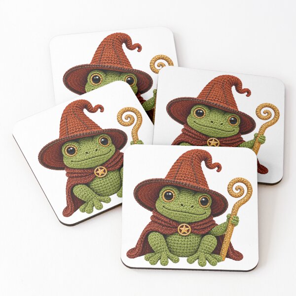 Item preview, Crochet Frog Wizard – Cute Fantasy Frog Mage designed and sold by Digital Culture Studio.