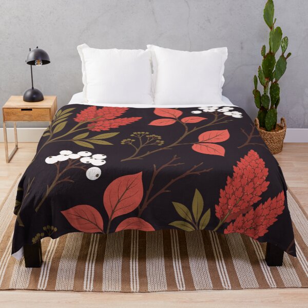 Item preview, Sumac and Dogwood Autumn Hedgerow Botanical Pattern designed and sold by BelievingCreate.
