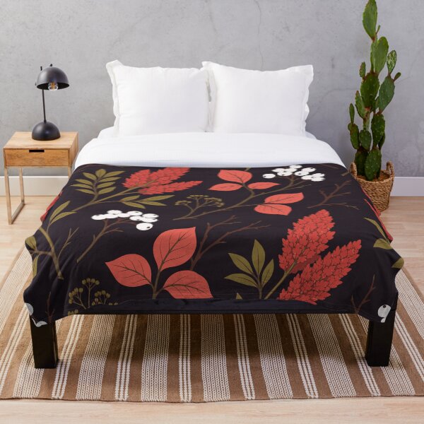 Item preview, Sumac and Dogwood Autumn Hedgerow Botanical Pattern designed and sold by BelievingCreates.