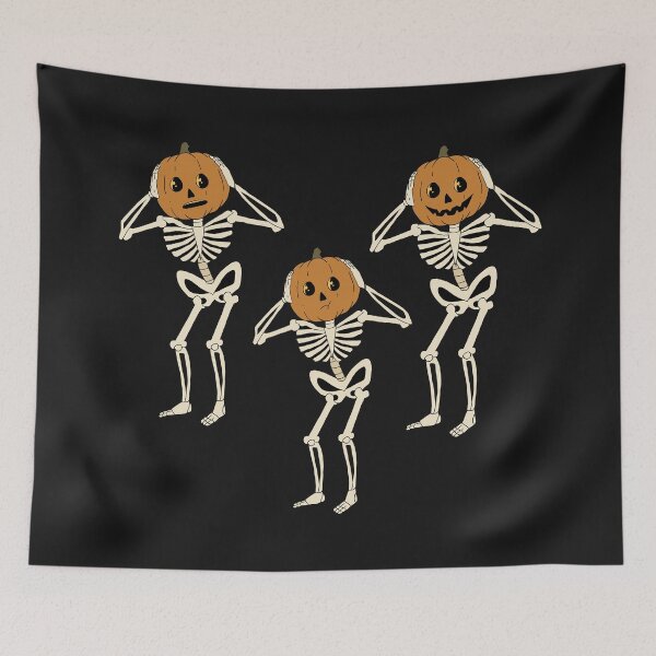 Item preview, Cute and Spooky Seasonal Pumpkin Skeleton T-shirt and sticker design  designed and sold by DearhoneyandArt.
