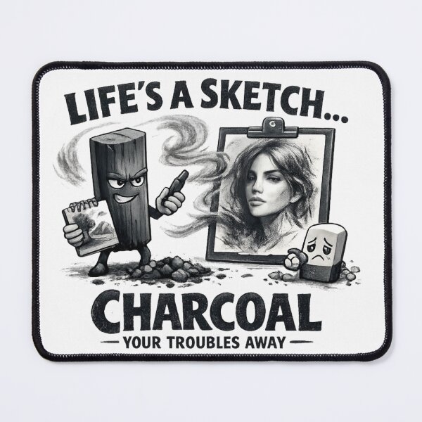 Item preview, Life's a Sketch – Charcoal Your Troubles Away designed and sold by SidTastic .