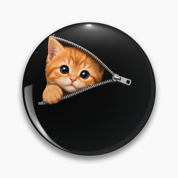 Item preview, Cute Kitten Peeking Zipper Cat Face designed and sold by M555888.