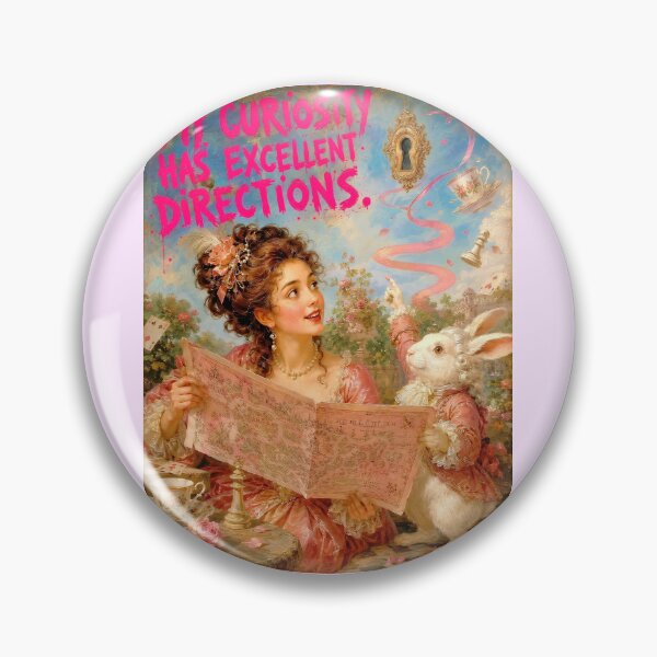Item preview, Curious Princess with Map and White Rabbit designed and sold by Fairytale Emporium.