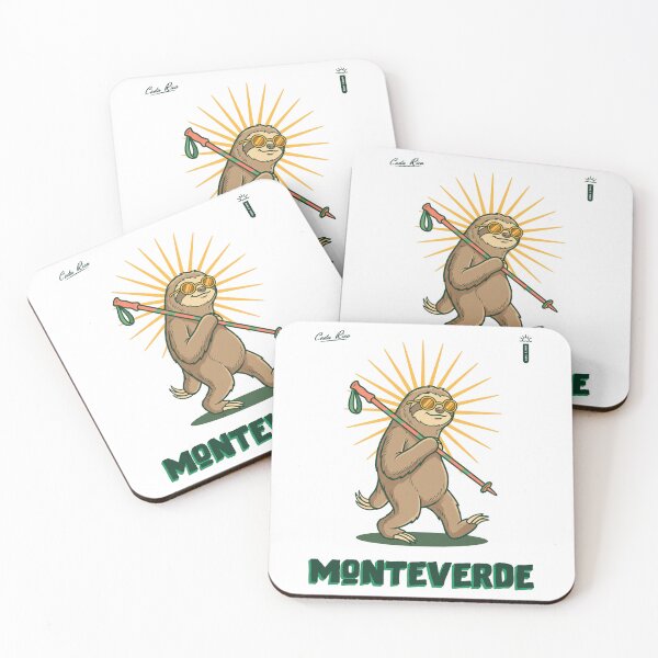 Item preview, Retro Hiking Sloth Costa Rica Monteverde designed and sold by NullSpacePrints.