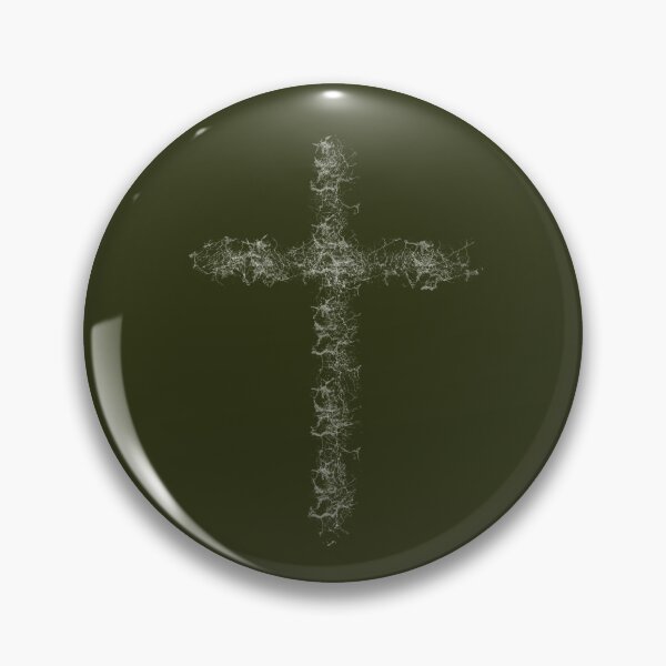 Item preview, Organic Electric Roots Cross White Web Gothic Abstract Emblem designed and sold by Akanyoni Studio .