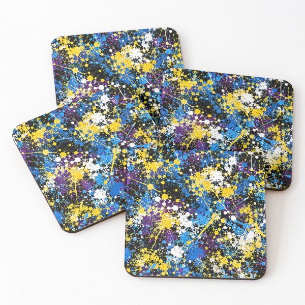Item preview, Cosmic Night Splatter Action Abstract Art designed and sold by THE SPLATTERED HAUS BY SAGE BANKS.