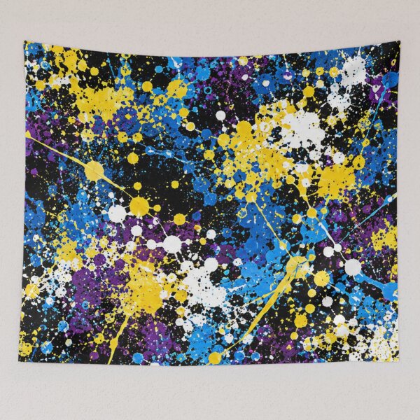 Item preview, Cosmic Night Splatter Action Abstract Art designed and sold by THE SPLATTERED HAUS BY SAGE BANKS.