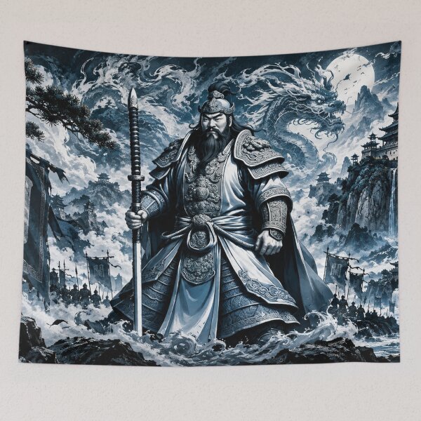 Item preview, Guan Yu God of War Chinese Warrior Dragon designed and sold by Fei Long Design Hub.