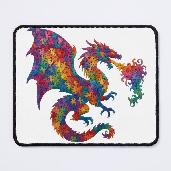 Item preview, Interlocking Wooden Dragon Jigsaw Puzzle Mythical Art Silhouette2 designed and sold by VisualVerseLab.