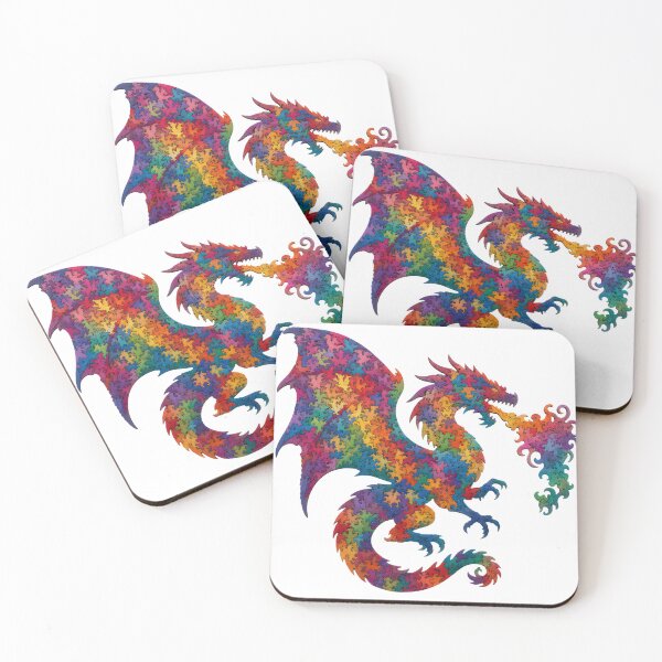 Item preview, Interlocking Wooden Dragon Jigsaw Puzzle Mythical Art Silhouette2 designed and sold by VisualVerseLab.