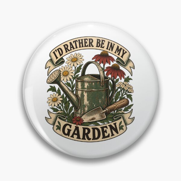 Item preview, I’d Rather Be in My Garden – Vintage Introvert Gardener designed and sold by urbinet.