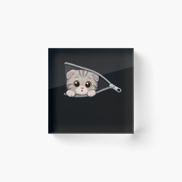 Item preview, Cute Kitten Peeking Zipper Cat Face designed and sold by M555888.