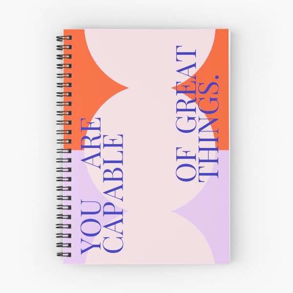 Item preview, You Are Capable Of Great Things - Modern Motivational Typography designed and sold by MiaBellaGirl.