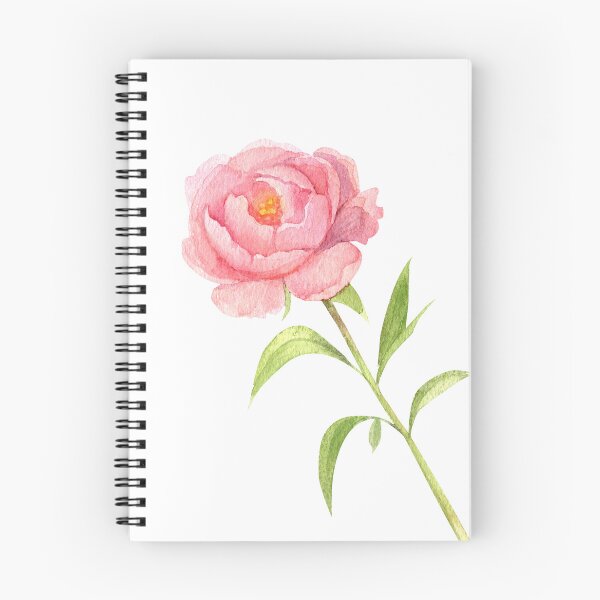 Item preview, Pink Peony Flower with Green Leaves  designed and sold by White Rabbit Design .