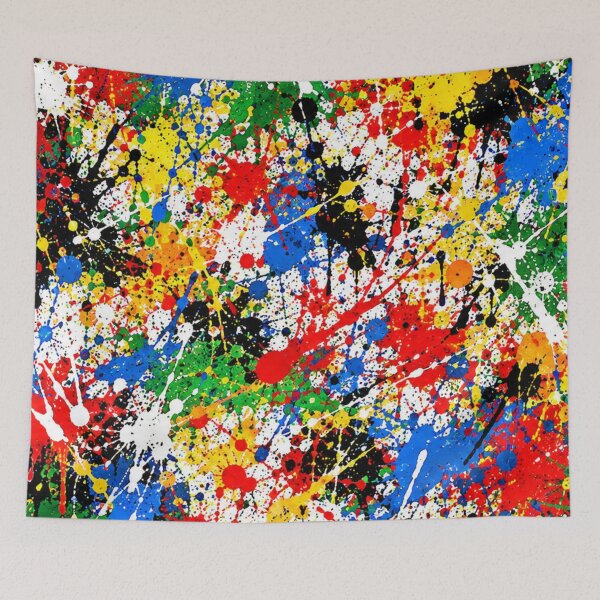 Item preview, Kaleidoscope Spectrum Splatter Action Abstract Art designed and sold by THE SPLATTERED HAUS BY SAGE BANKS.