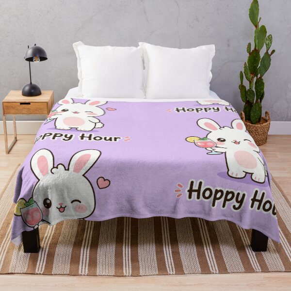 Item preview, Hoppy Hour Funny Bunny Illustration | Cute Pun Gift designed and sold by moonlit.ink.shop.