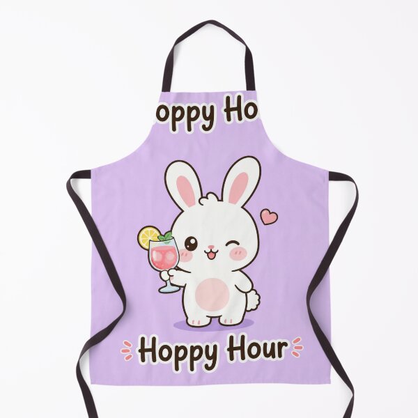 Item preview, Hoppy Hour Funny Bunny Illustration | Cute Pun Gift designed and sold by moonlit.ink.shop.
