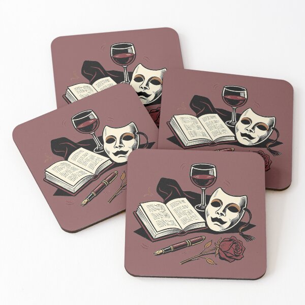 Item preview, Art and letters: book, mask and rose designed and sold by mixoubraw.