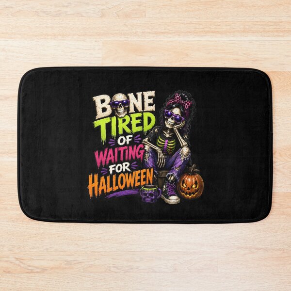 Item preview, Bone Tired Halloween Skeleton Funny Spooky Halloween Skeleton Shirt designed and sold by Kruti Collection.