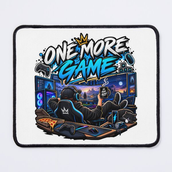 Item preview, ONE MORE GAME – Funny Gamer Gaming Quote designed and sold by Gog Qui.