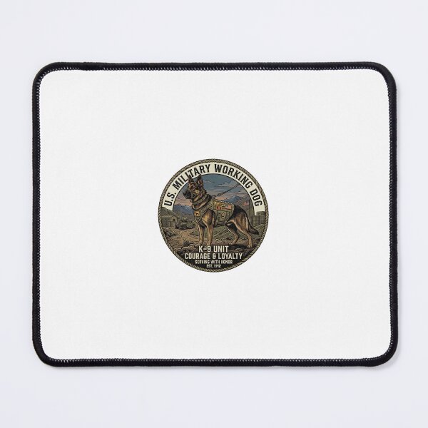 Item preview, U.S. Military Working Dog (K9) Retro Emblem designed and sold by FootprintofLove.