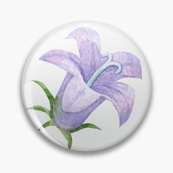 Item preview, Purple Bellflower Blossom Isolated on Black  designed and sold by White Rabbit Design .