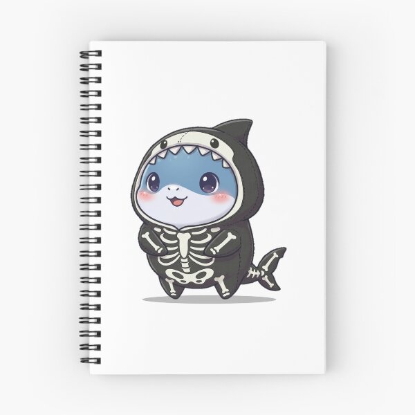 Item preview, Cute Skeleton Shark - Happy Halloween designed and sold by Nature's Chibis.