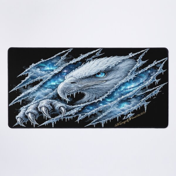 Item preview, AQUILA ICE - Frost Blue Eagle Logo | Arctic Streetwear Drop designed and sold by KingofHearts25.