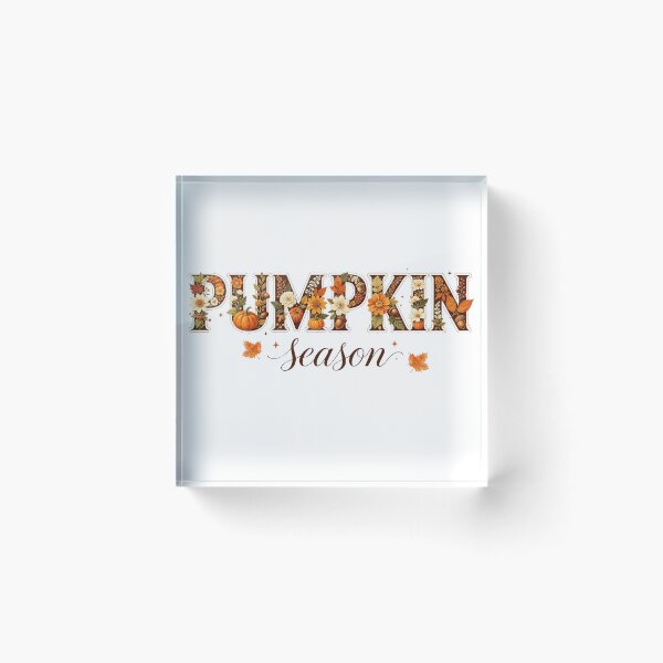 Item preview, Pumpkin Season Floral Autumn Lettering, Cozy Fall Botanical Art designed and sold by GeorgyCrafts.