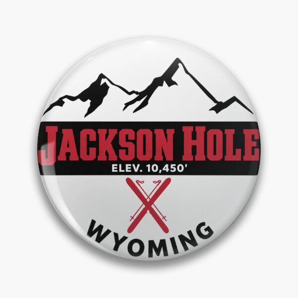 Item preview, Jackson Hole Wyoming Ski Resort Vintage Mountain Badge | Retro Skiing Design designed and sold by julietteholm.