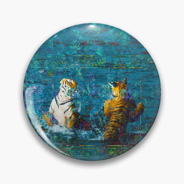 Item preview, PLAY – Surreal Tiger Collage | Experimental Vintage Art | Psychedelic Animal Print designed and sold by angelinarfl.