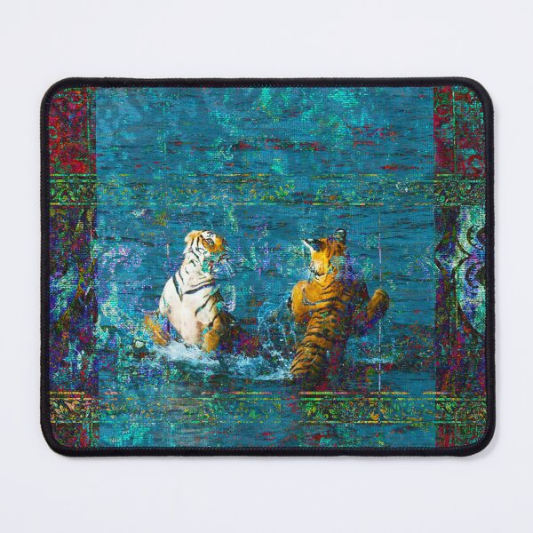 Item preview, PLAY – Surreal Tiger Collage | Experimental Vintage Art | Psychedelic Animal Print designed and sold by angelinarfl.