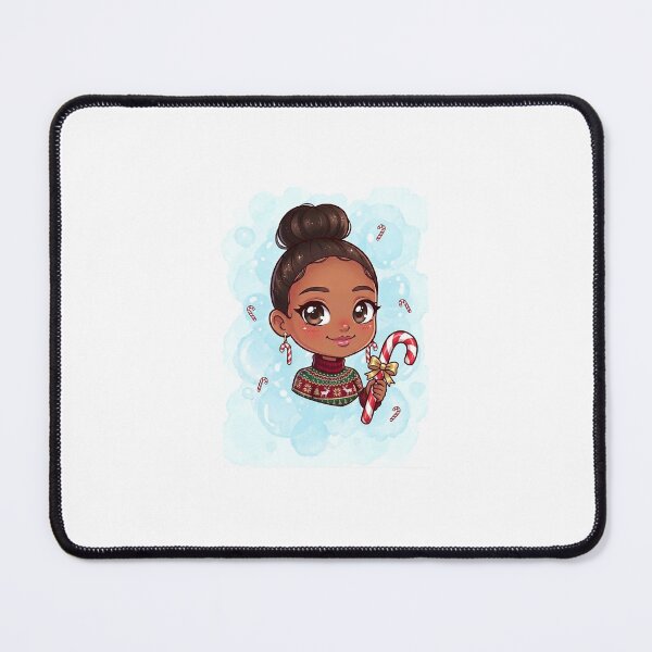 Item preview, Festive Holiday Vibes Chibi Girl ArtCozy Winter Sweater Cute Chibi Character designed and sold by TheModernMuslimchibi&more .