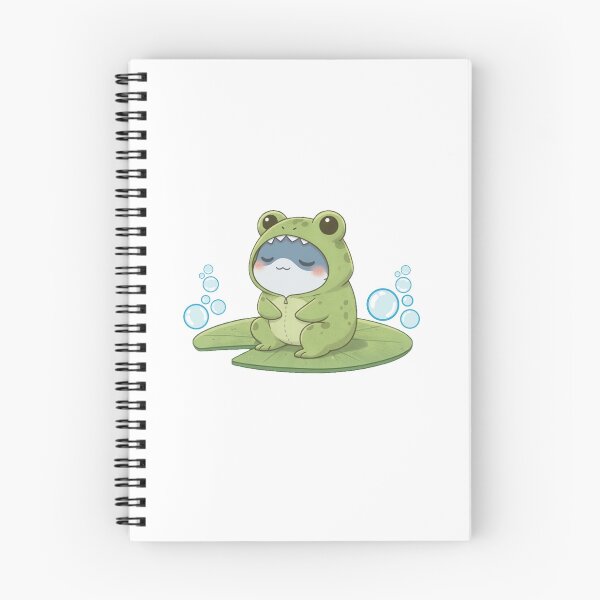 Item preview, Cute Green Frog Shark designed and sold by Nature's Chibis.