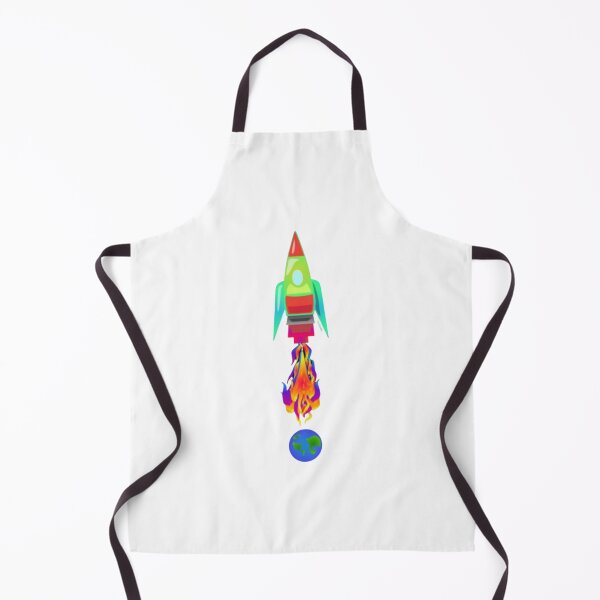 Item preview, Retro Space Rocket Blast Off Earth designed and sold by Odditycalzon.