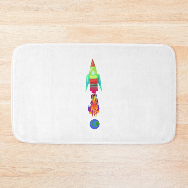 Item preview, Retro Space Rocket Blast Off Earth designed and sold by Odditycalzon.