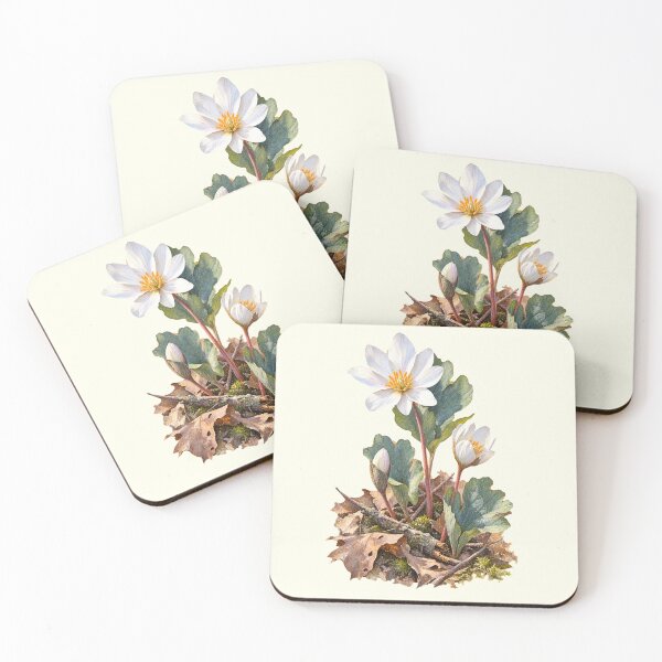 Item preview, Bloodroot | Native Woodland Spring Wildflower Art designed and sold by SusanSweetArt.
