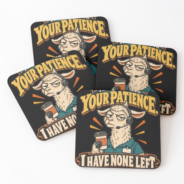 Item preview, Customer Service Llama Shirt – Thank You for Your Patience I Have None Left designed and sold by The Grumpy Pet Club.